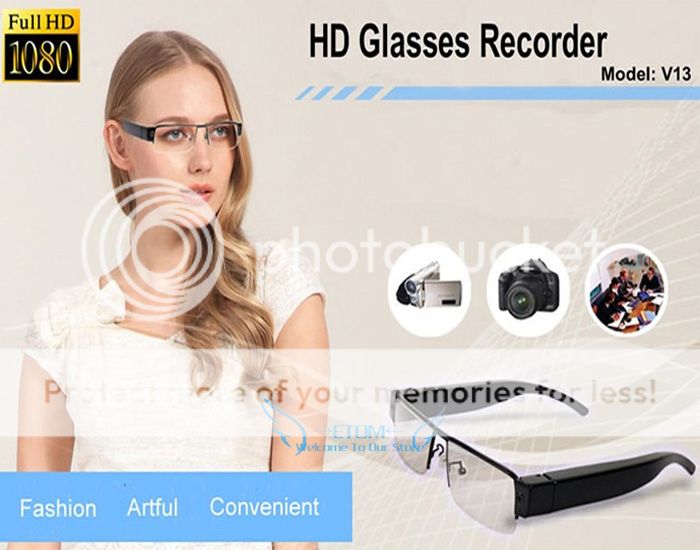 HD 1080p SPY Hidden Digital Video Recorder Glasses Camera Camcorder