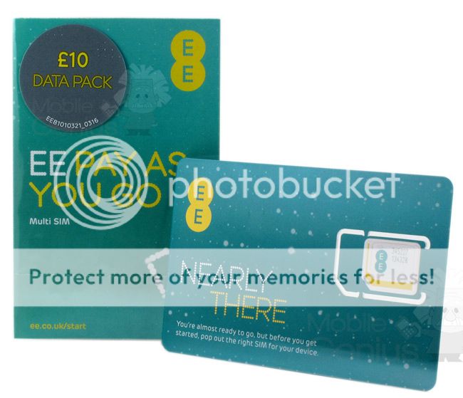 EE 4G £10 Data Pack Pay As You Go SIM Nano/Micro/Standard Triple Cut