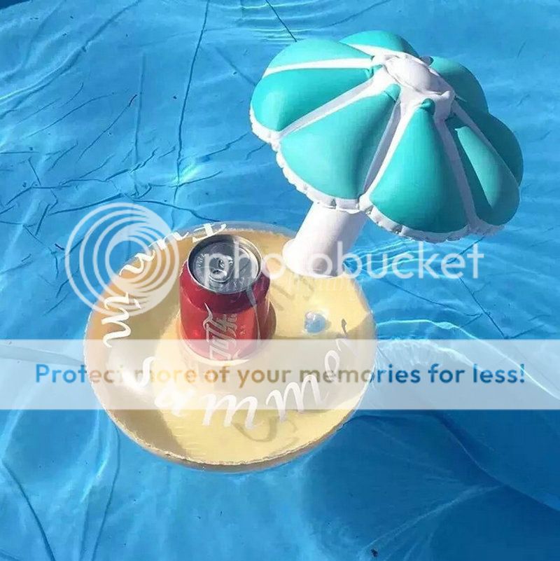 1 Pcs Donut Swimming Pool Inflatable Drink Can Beer Holder Summer Party