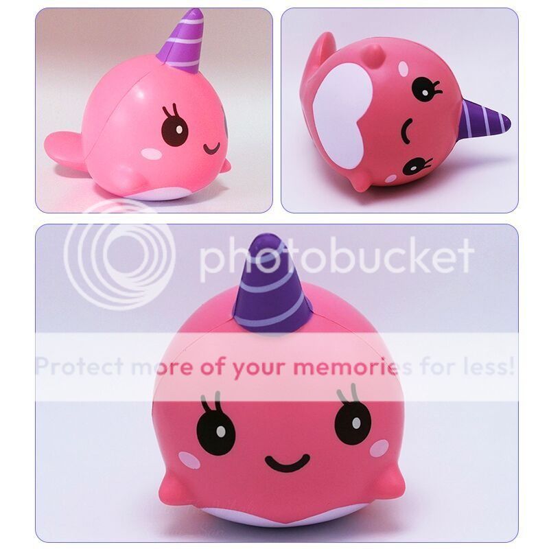 9CM Soft Whale Cartoon Squishy Slow Rising Squeeze Toy Phone Straps Ballchains