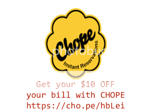 Singapore Restaurant Promotion $10 OFF Chope discount